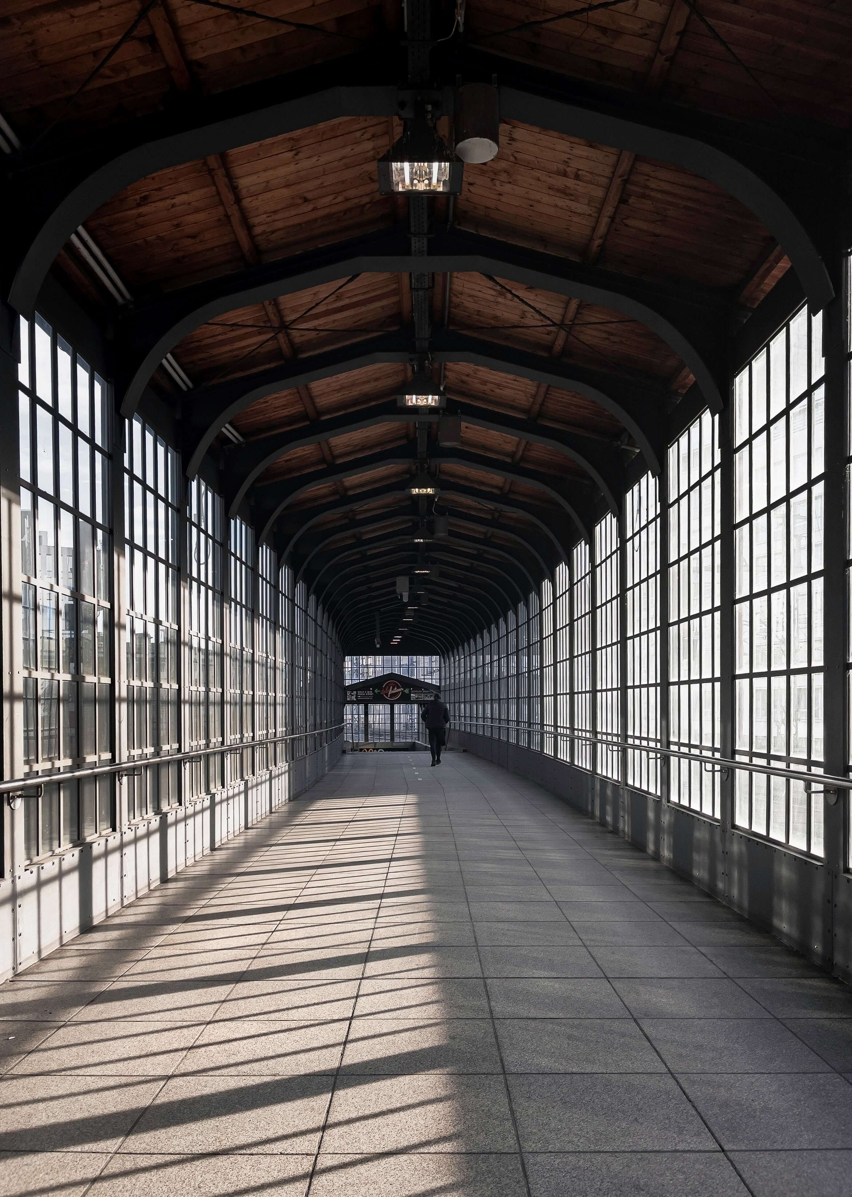 tunnel with morning light